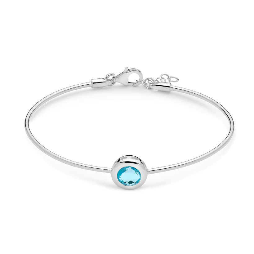 Bracciale rigido Miluna in Argento con Topazio