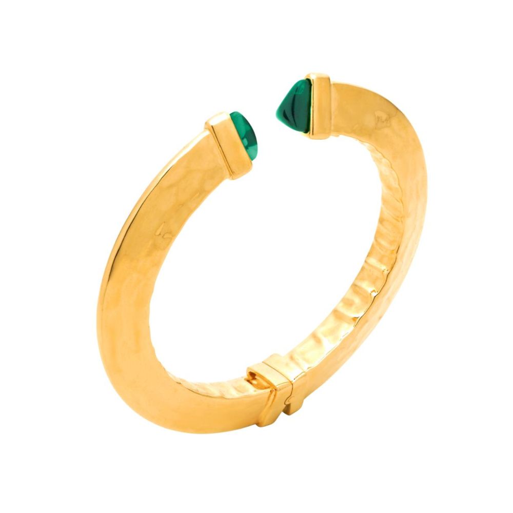 Bracciale in Argento Dorato Giovanni Raspini Bangle Green Blade