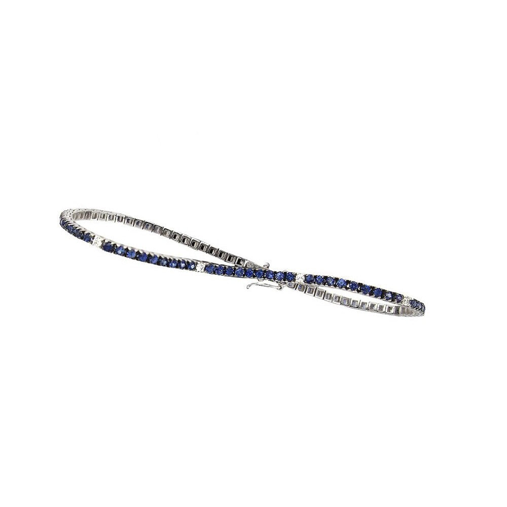 Bracciale Tennis DAVITE&DELUCCHI Oro Diamanti e Zaffiri