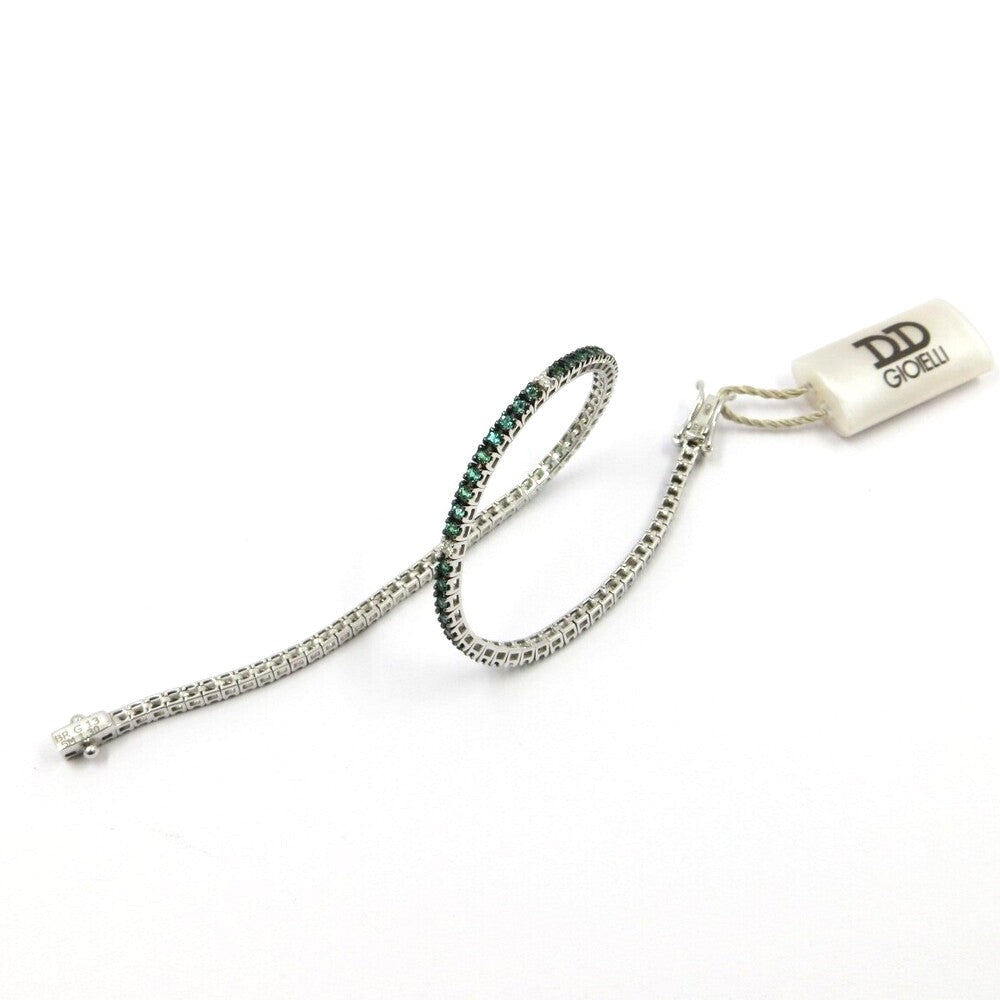 Bracciale Tennis DAVITE&amp;DELUCCHI Oro Diamanti e Smeraldi