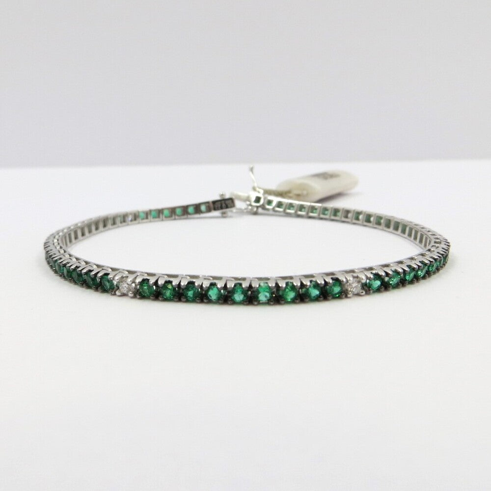 Bracciale Tennis DAVITE&DELUCCHI Oro Diamanti e Smeraldi