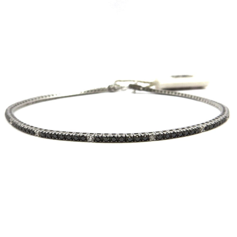 Bracciale Tennis DAVITE&DELUCCHI Oro, Diamanti Bianchi e Neri