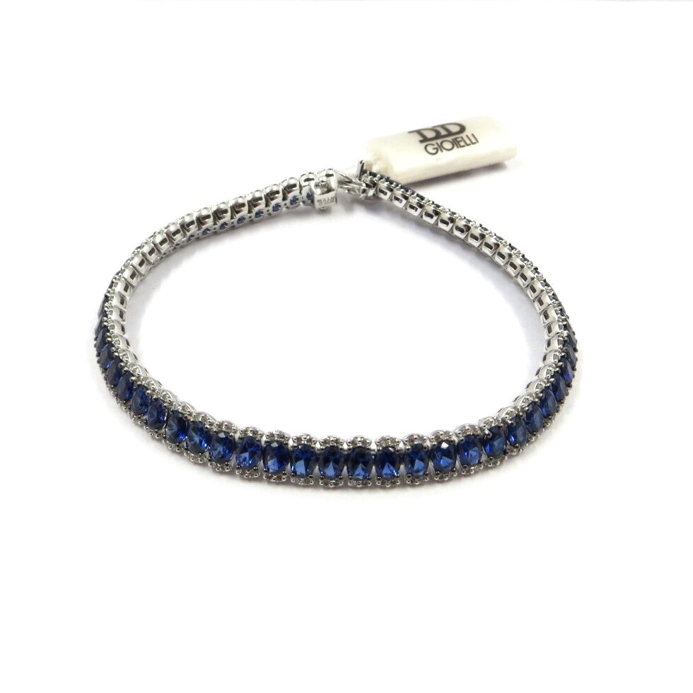 Bracciale Tennis DAVITE&DELUCCHI Oro Diamanti e Zaffiri