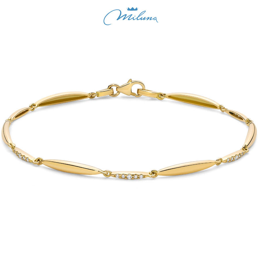 Bracciale Tennis Miluna Oro Giallo e Diamanti