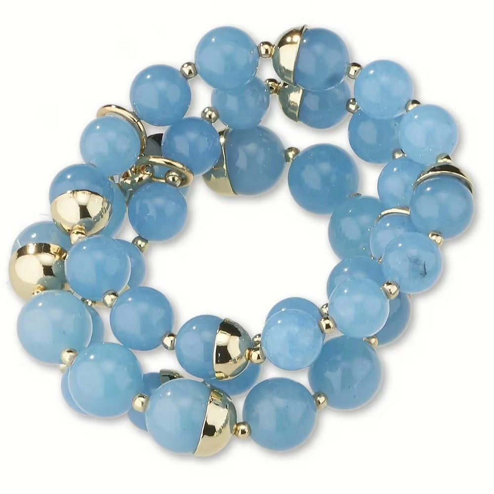 Bracciale Sovrani Fashion Mood Ottone Oro e Quarzo Azzurro