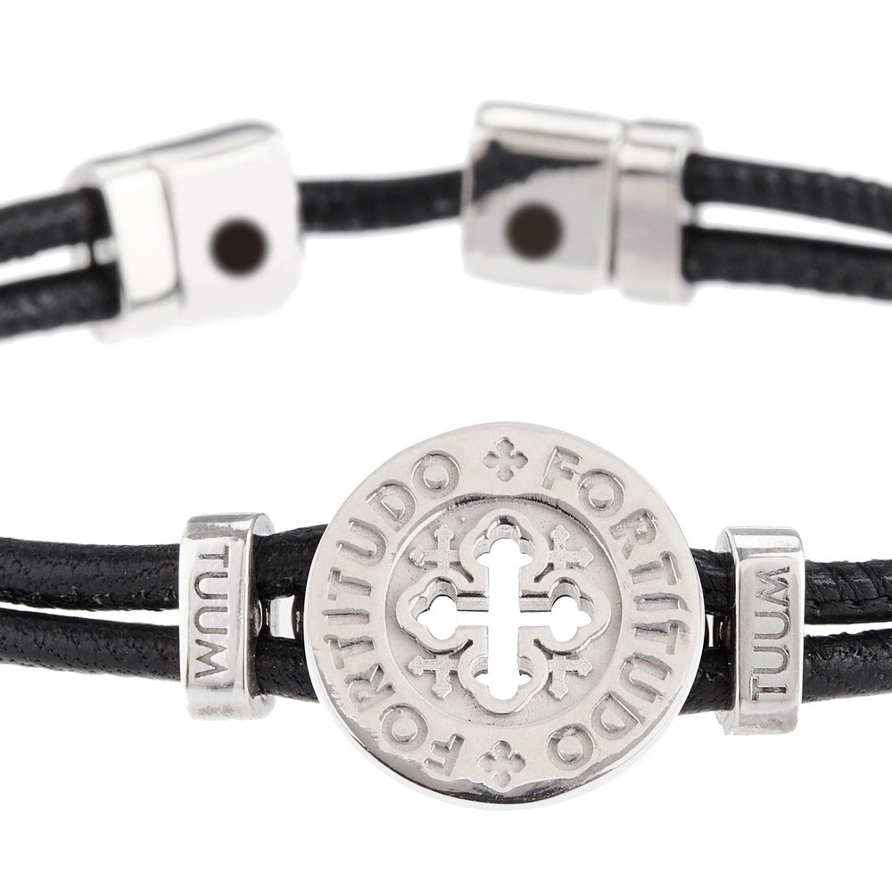 Bracciale TUUM Settedoni FORTITUDO Argento e Pelle