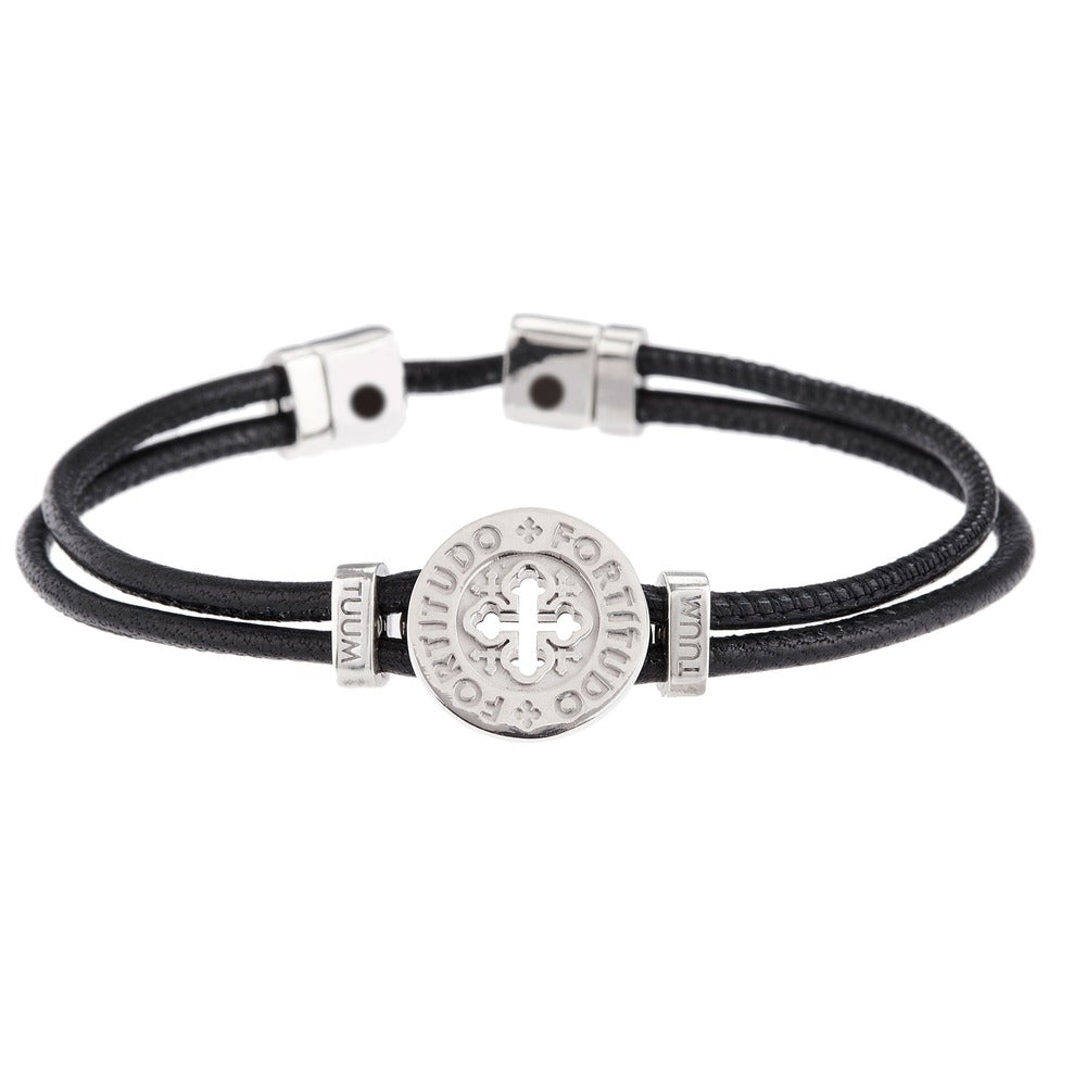 Bracciale TUUM Settedoni FORTITUDO Argento e Pelle