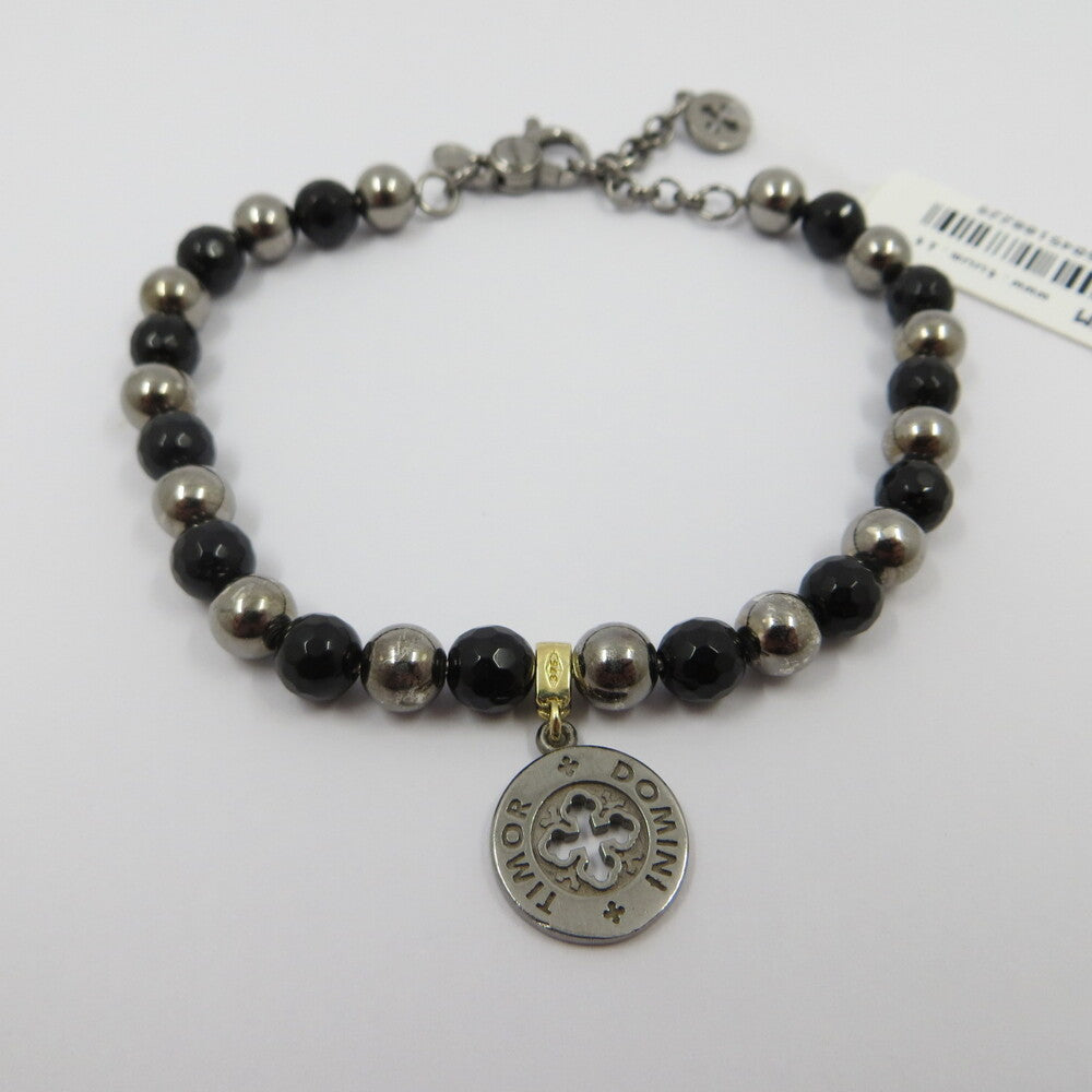 Bracciale TUUM Settedoni DOMINI TIMOR Argento, Onice, Oro