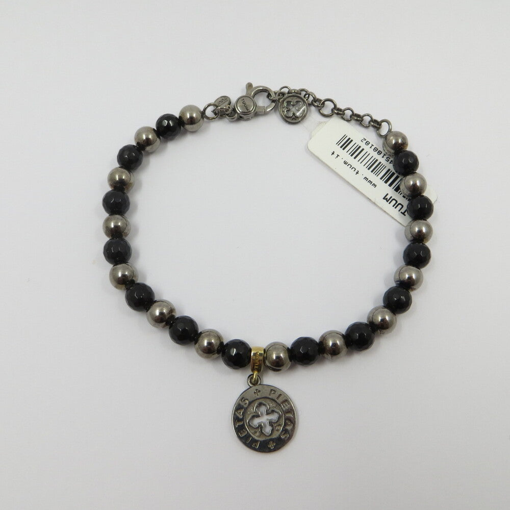 Bracciale TUUM Settedoni PIETAS Argento, Onice, Oro