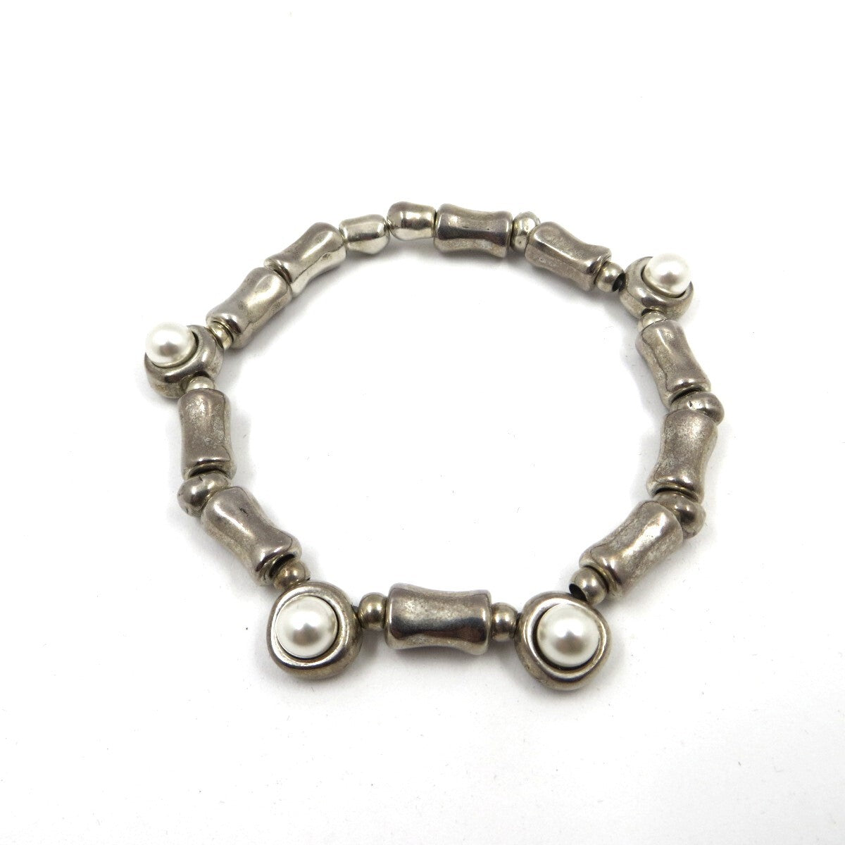 Bracciale UNO DE in Metallo Brunito e Perle Resina