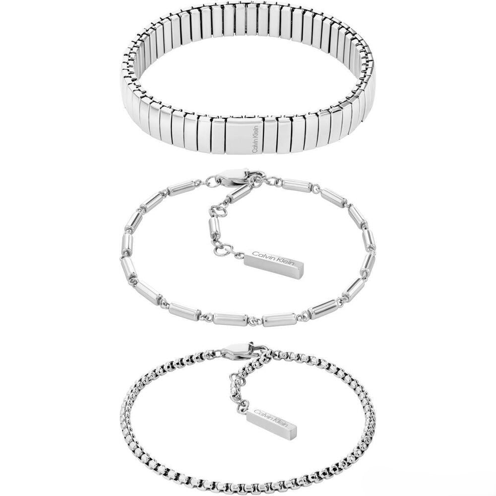 Set Bracciali Donna Calvin Klein Stacked Acciaio