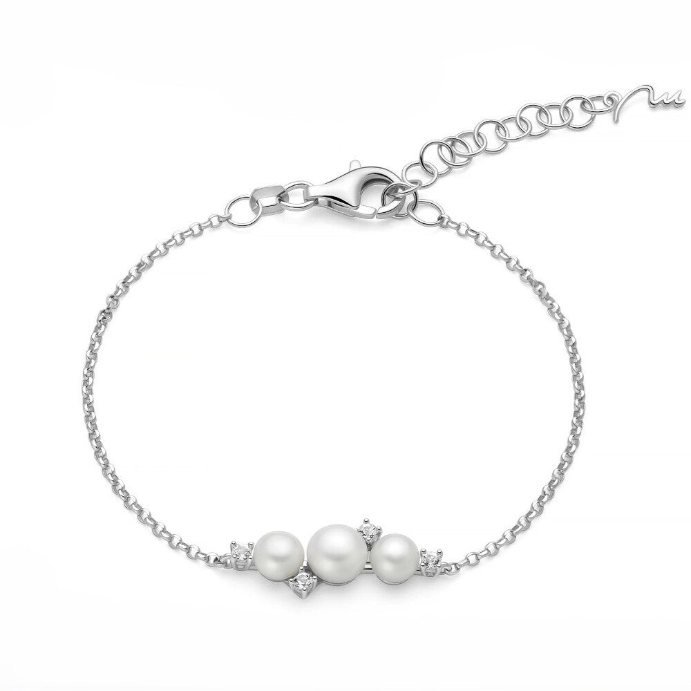 Bracciale Miluna Andromeda Argento con Perle e Topazi