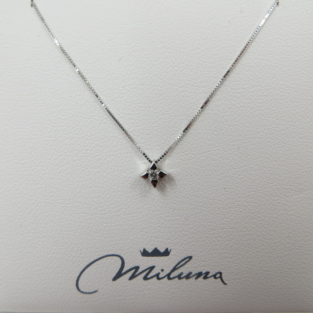 Collana MILUNA punto luce oro bianco e brillanti