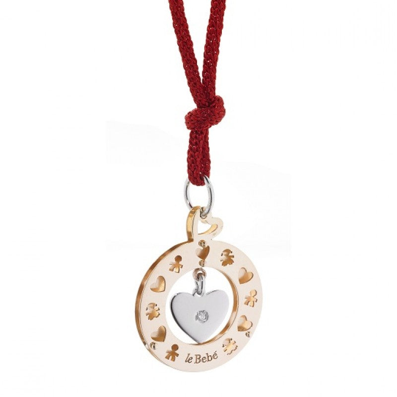 Ciondolo in oro Le Bebè Cuore di Mamma Fiera di essere Mamma
