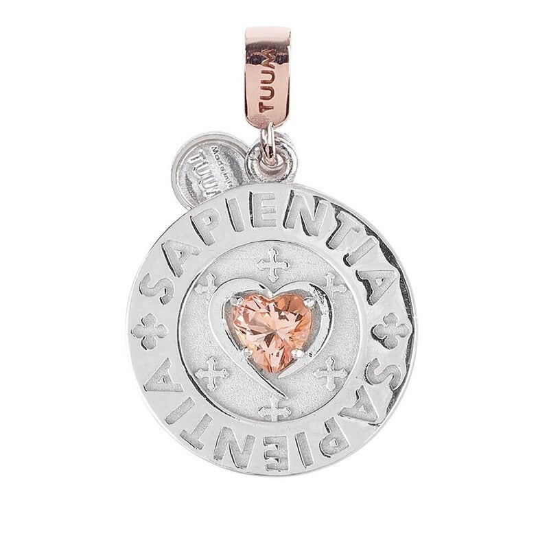 Ciondolo Tuum Settedoni in Argento Sapientia con Topazio Cuore