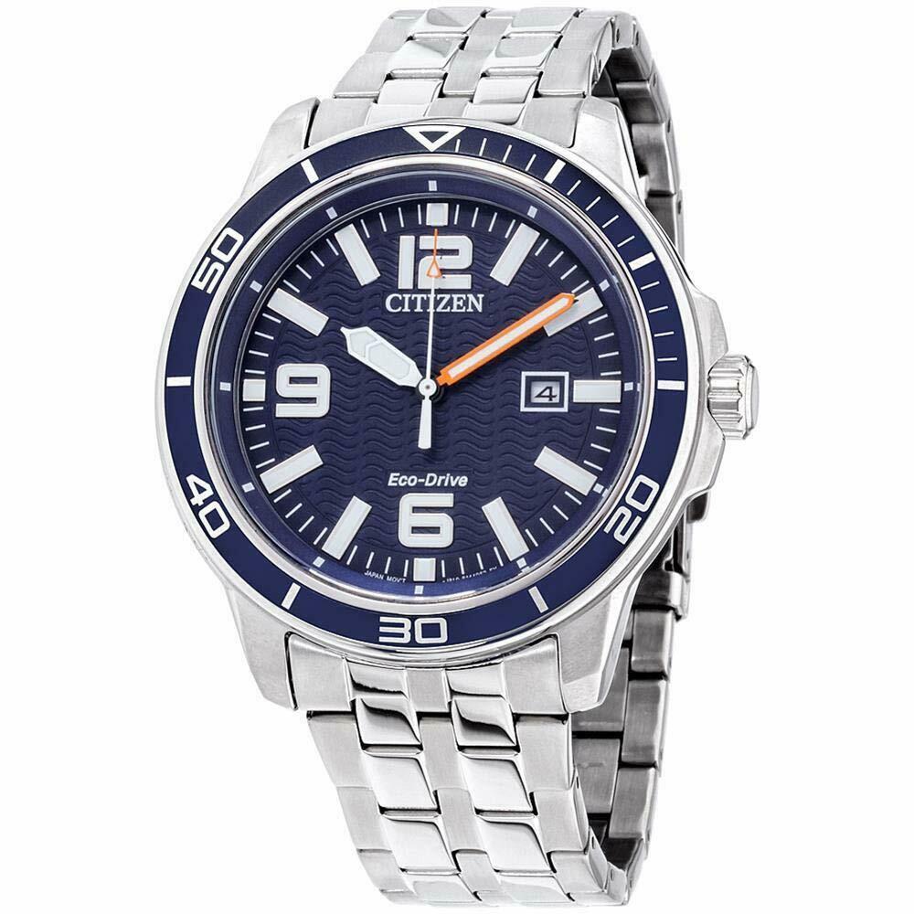 Citizen Eco Drive Men's Brycen Blue Dial Calendar 44mm Watch