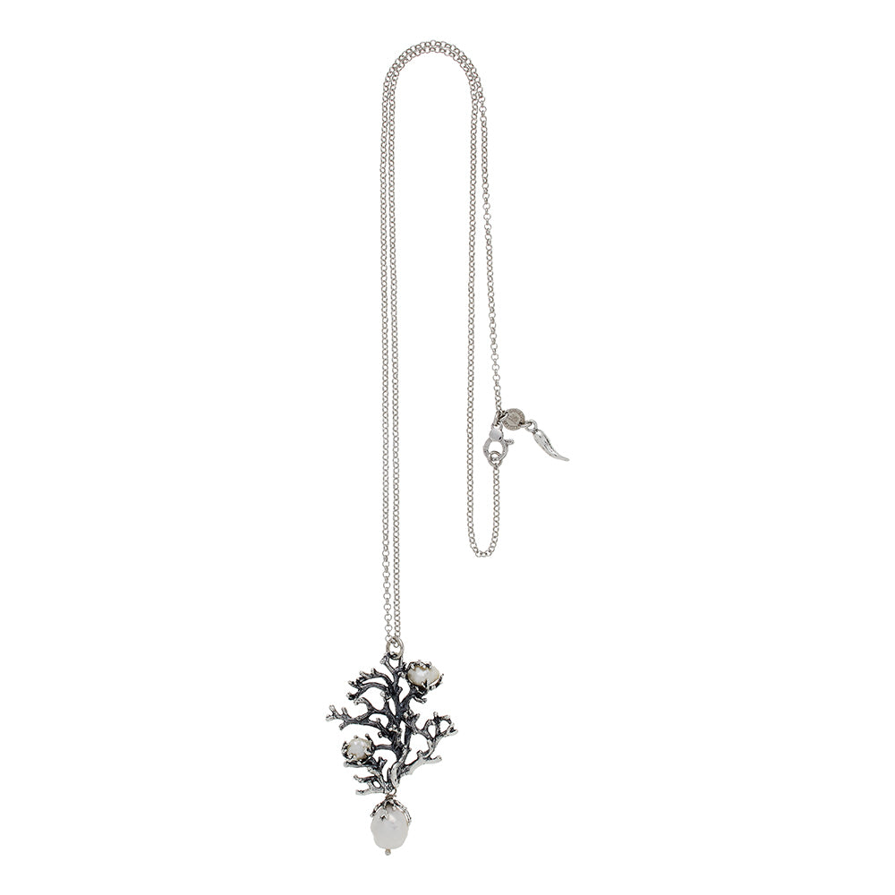 Collana Giovanni Raspini I Mari del Sud in Argento con Perle