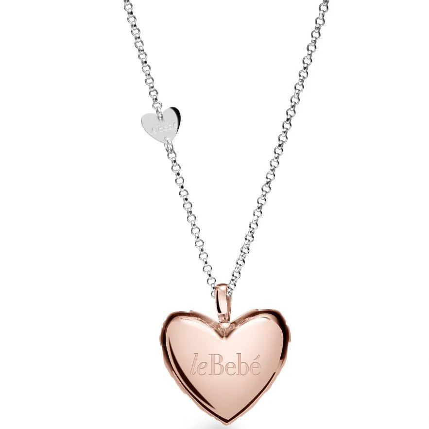 Collana LeBebè Suonamore Cuore in Argento Placcato Oro Rosa