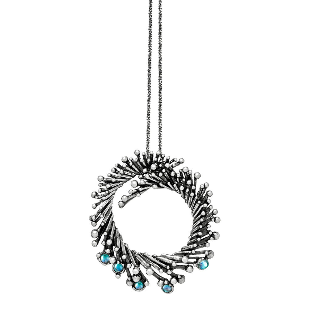 Collana con Pendente Giovanni Raspini Fireworks Argento e Quarzi