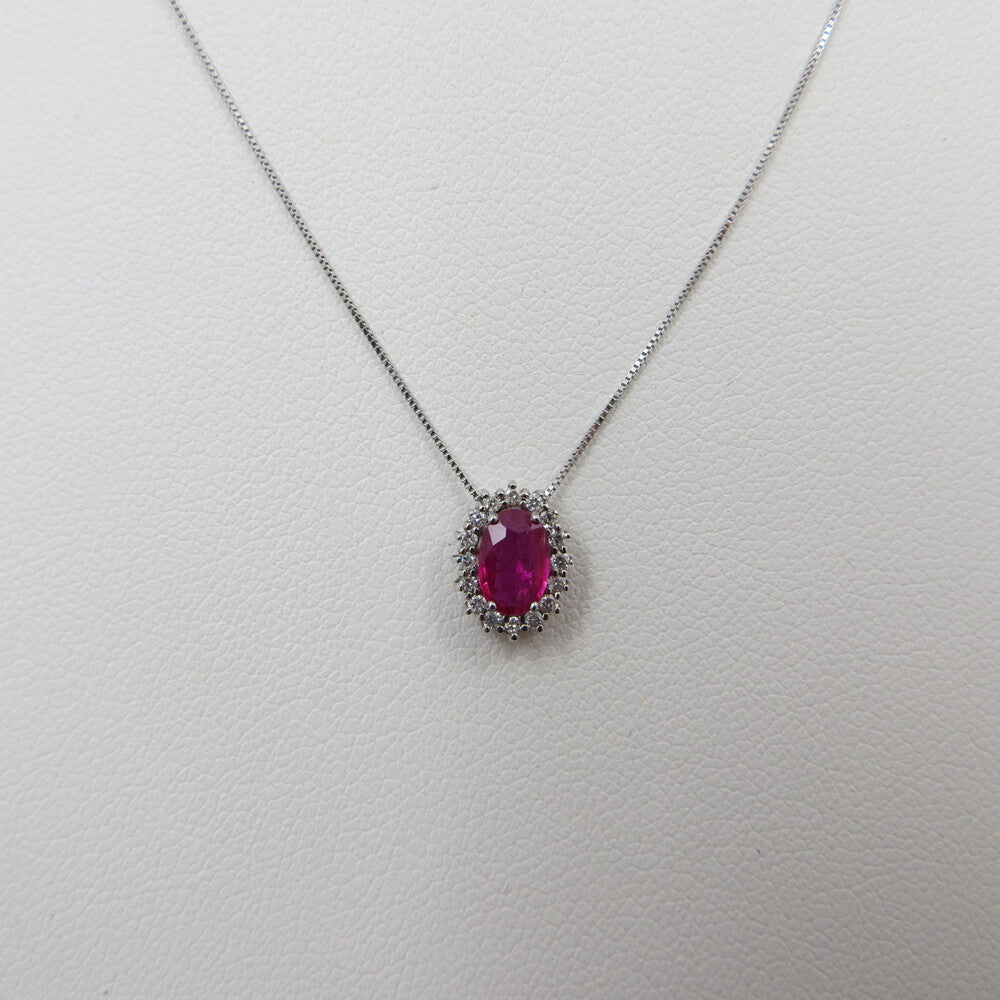 Collana con pendente LELUNE Oro, Diamanti e Rubino