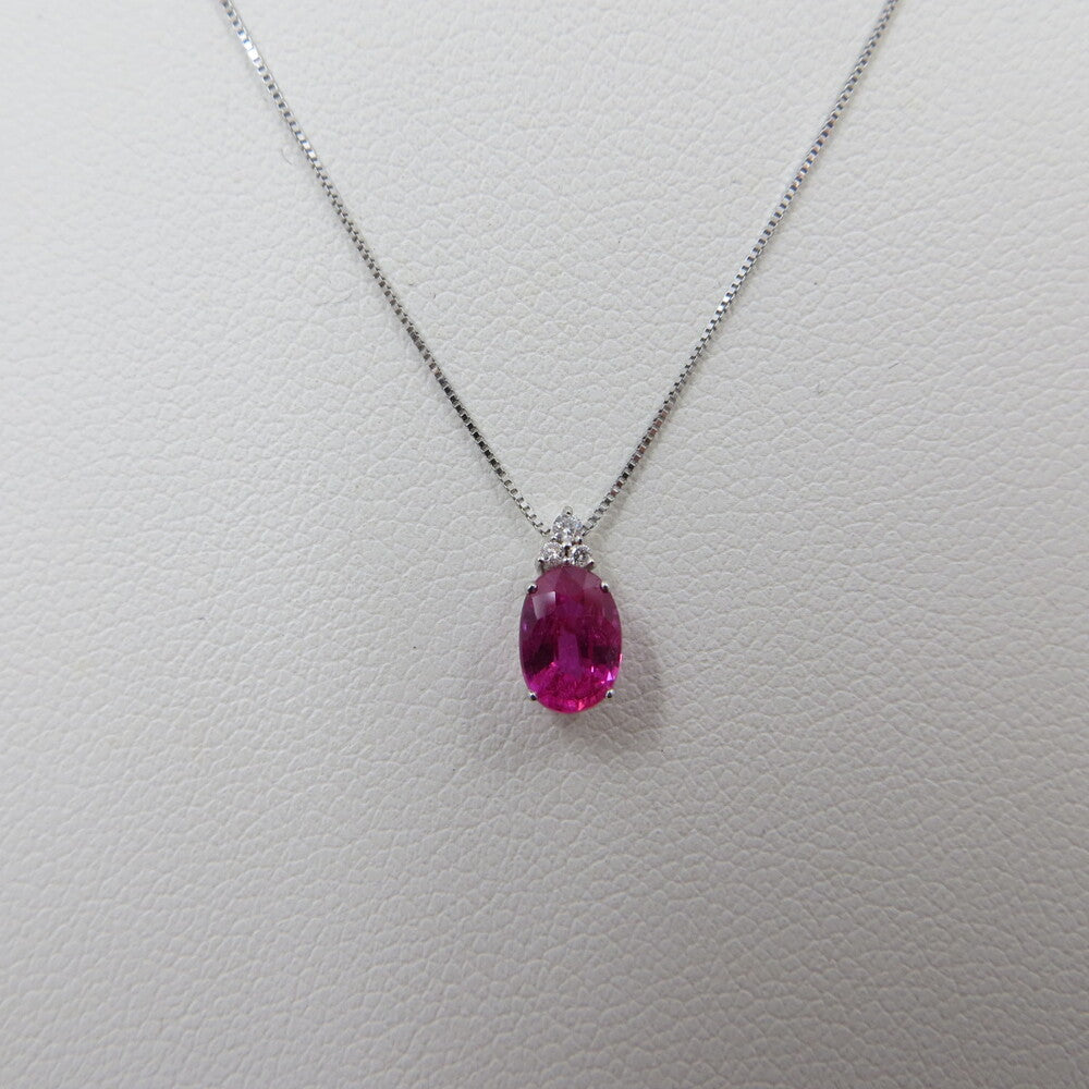 Collana con pendente LELUNE Oro, Diamanti e Rubino