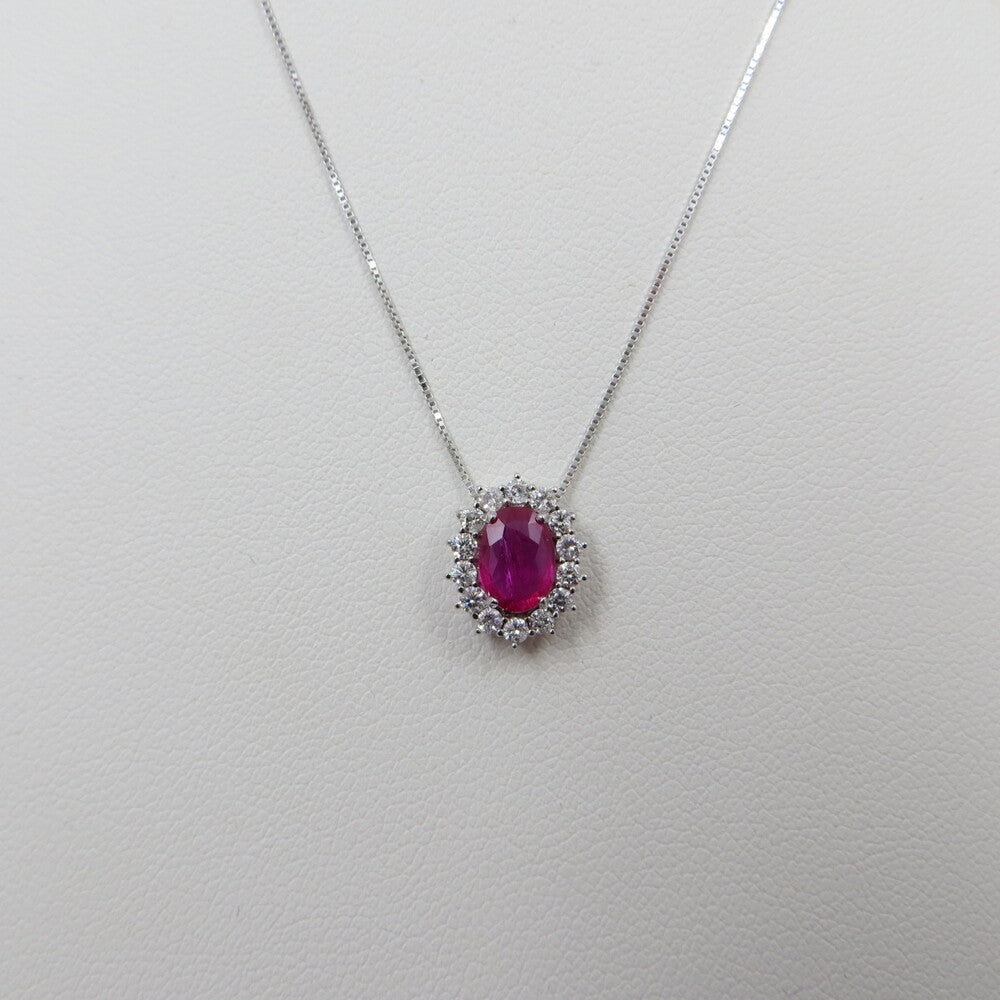 Collana con pendente LELUNE Oro, Diamanti e Rubino