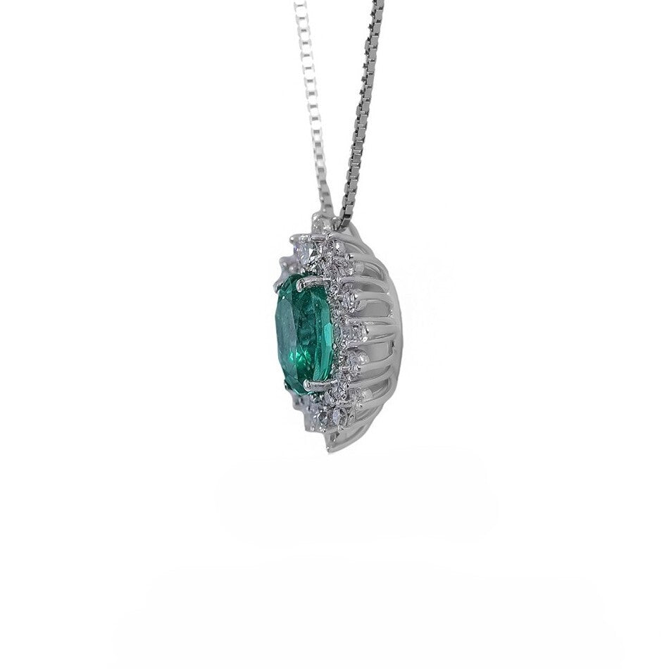 Collana con Pendente DAVITE&DELUCCHI Oro, Diamanti e Smeraldo