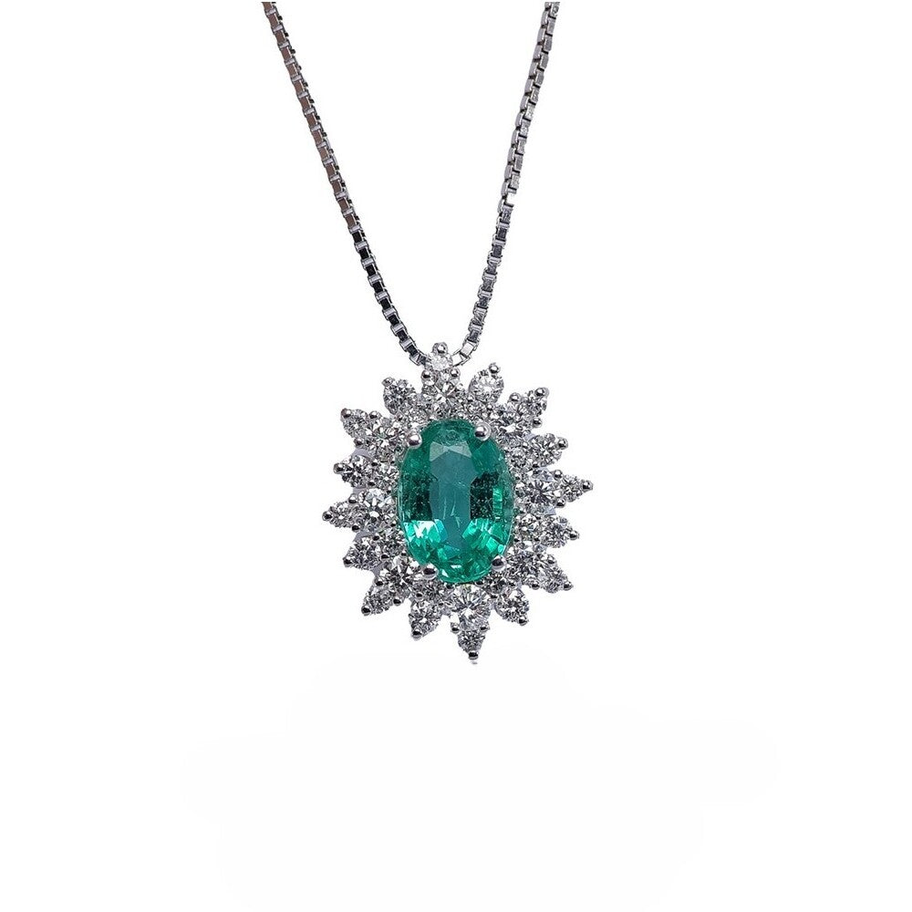 Collana con Pendente DAVITE&DELUCCHI Oro, Diamanti e Smeraldo