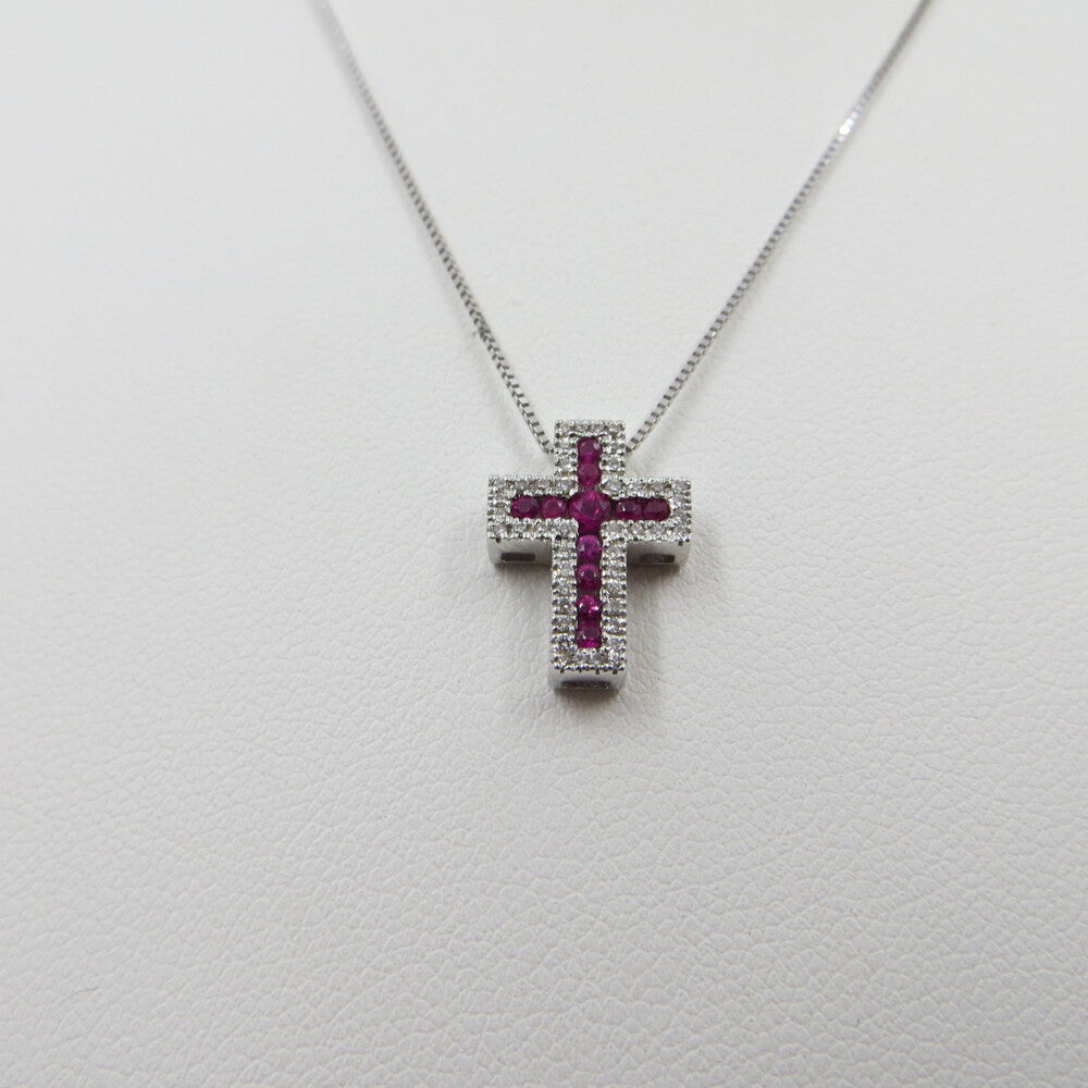 Collana con pendente Croce DAVITE&DELUCCHI Oro, Diamanti e Rubini