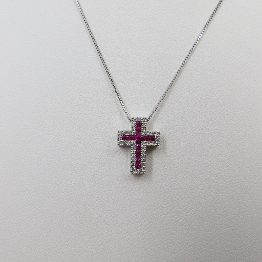 Collana con pendente Croce DAVITE&DELUCCHI Oro, Diamanti e Rubini