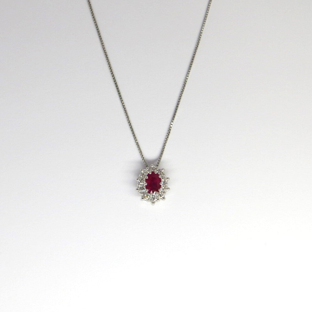Collana con pendente DAVITE&DELUCCHI Oro, Diamanti e Rubino