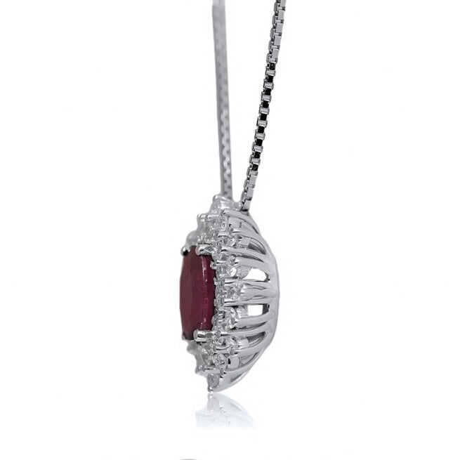 Collana con pendente DAVITE&DELUCCHI Oro, Diamanti e Rubino