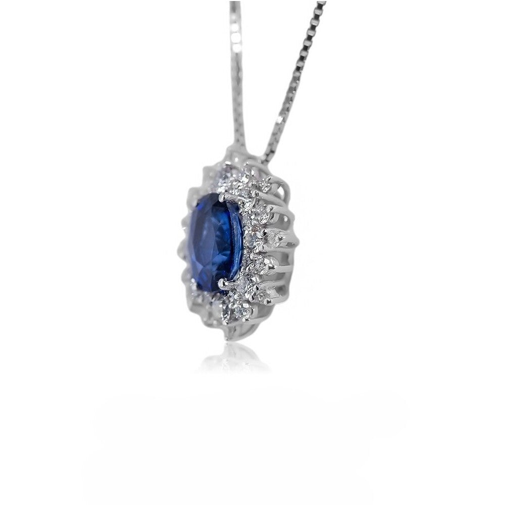 Collana con Pendente DAVITE&DELUCCHI Oro, Diamanti e Zaffiro