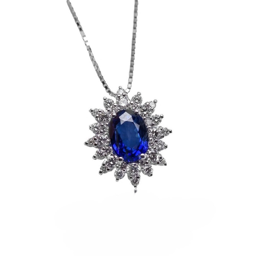 Collana con Pendente DAVITE&DELUCCHI Oro, Diamanti e Zaffiro