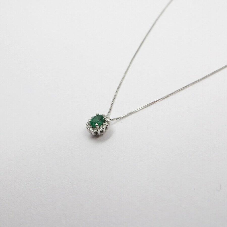 Collana con pendente DAVITE&DELUCCHI Oro, Diamanti e Smeraldo