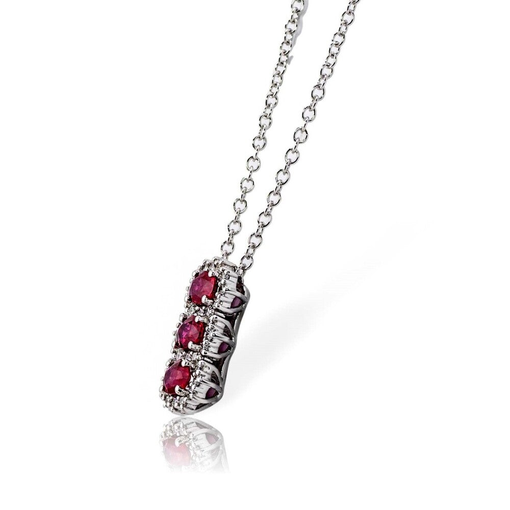 Collana con pendente Trilogy DAVITE&DELUCCHI Oro, Diamanti e Rubini RB