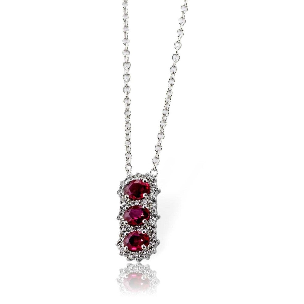 Collana con pendente Trilogy DAVITE&DELUCCHI Oro, Diamanti e Rubini RB