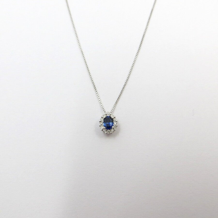 Collana con pendente DAVITE&DELUCCHI Oro, Diamanti e Zaffiro