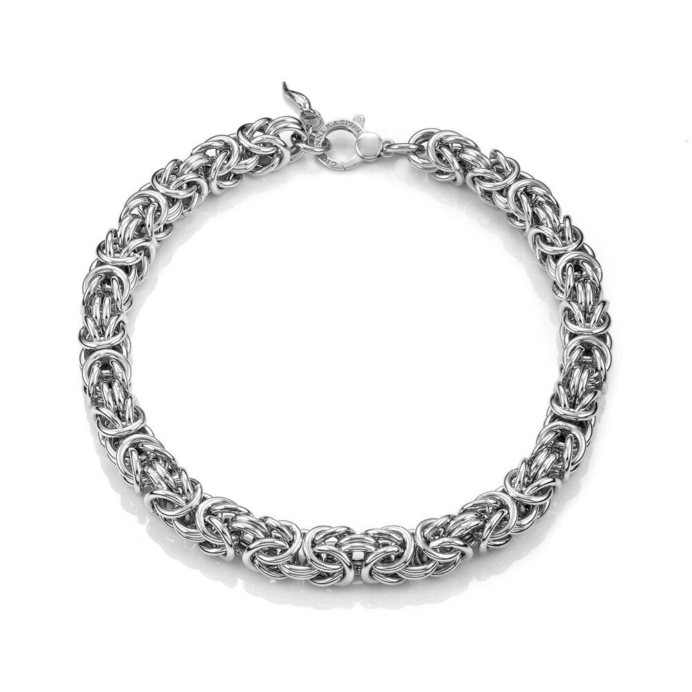 Collana Giovanni Raspini Argento Maglia Bizantina Maxi