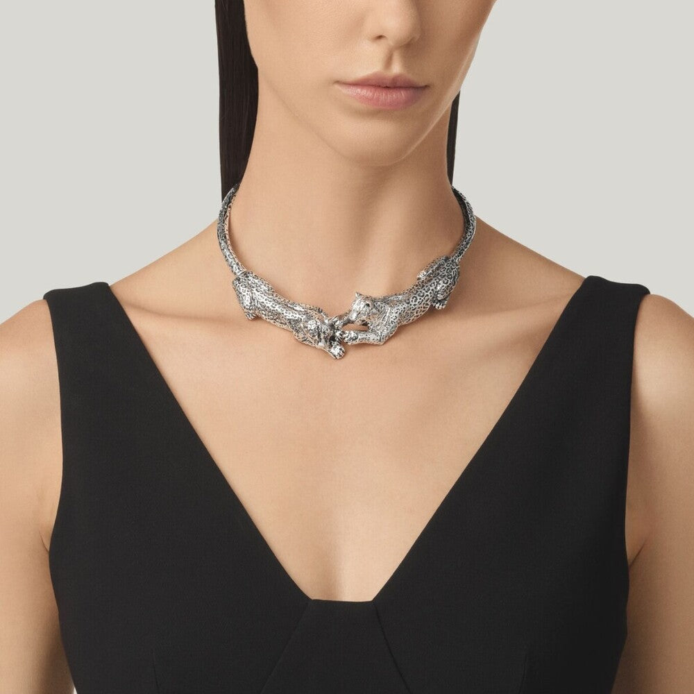 Collana Giovanni Raspini Leopardi in Argento