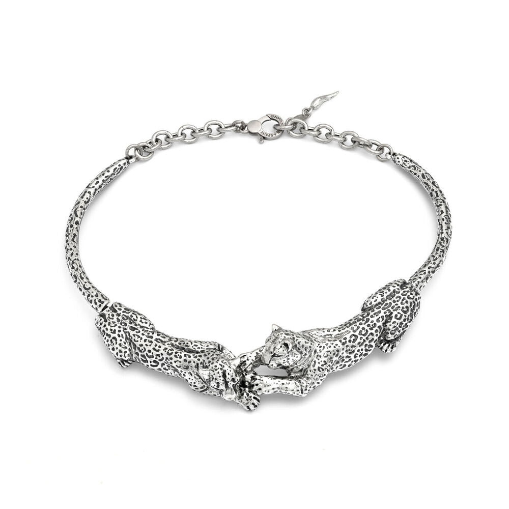 Collana Giovanni Raspini Leopardi in Argento