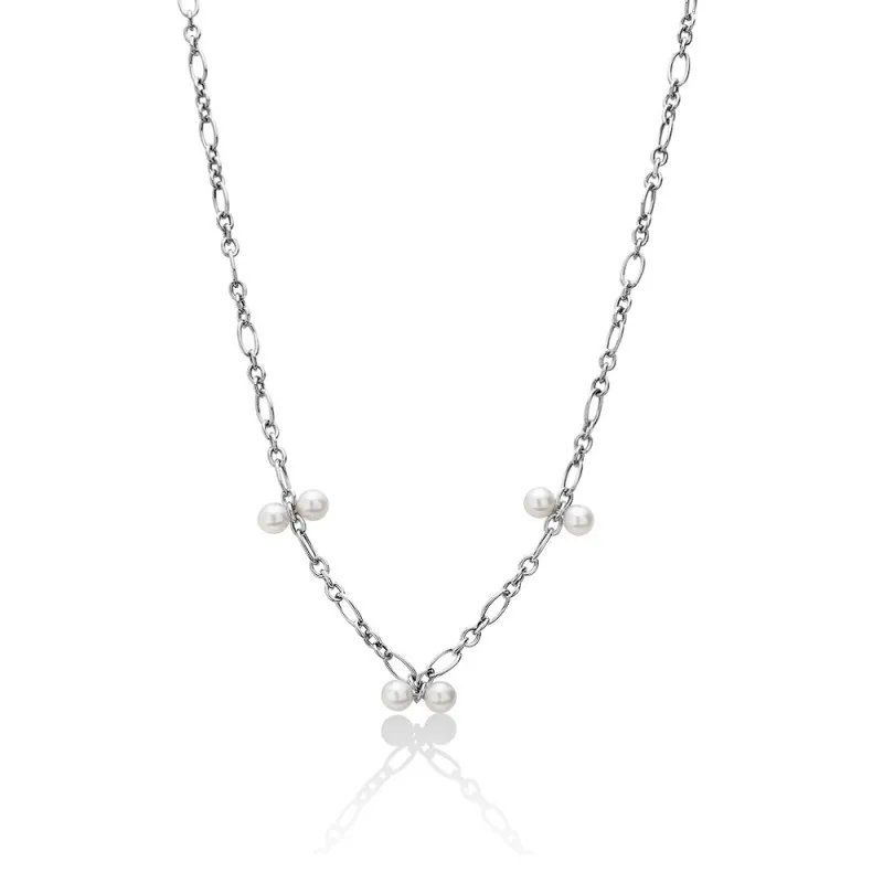 Collana Miluna in Argento con Perle