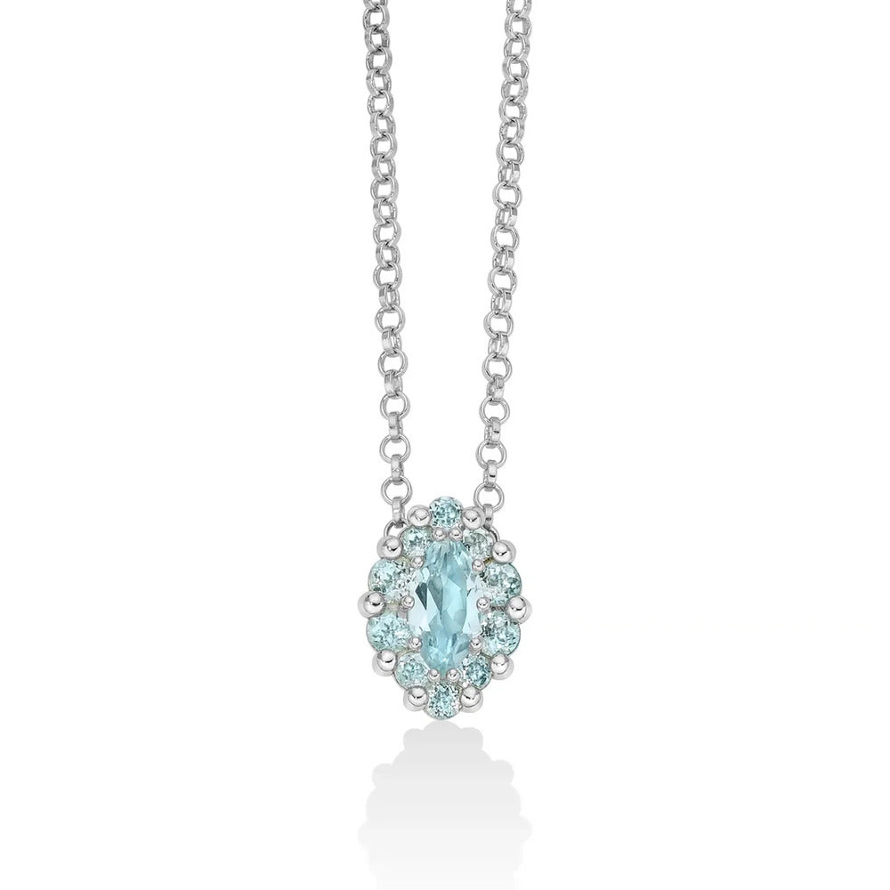 Collana Miluna in Argento con Topazi