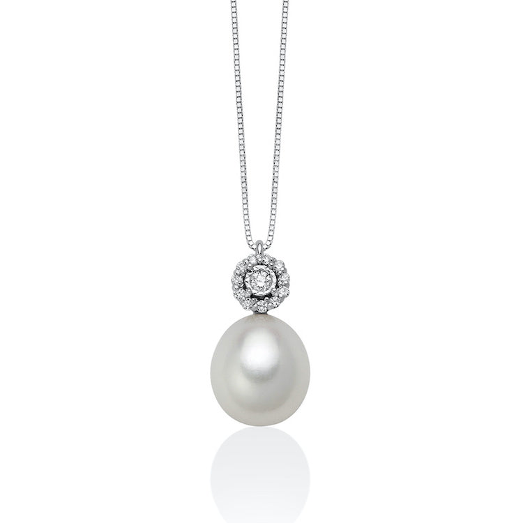 Collana MILUNA girocollo perla e brillanti