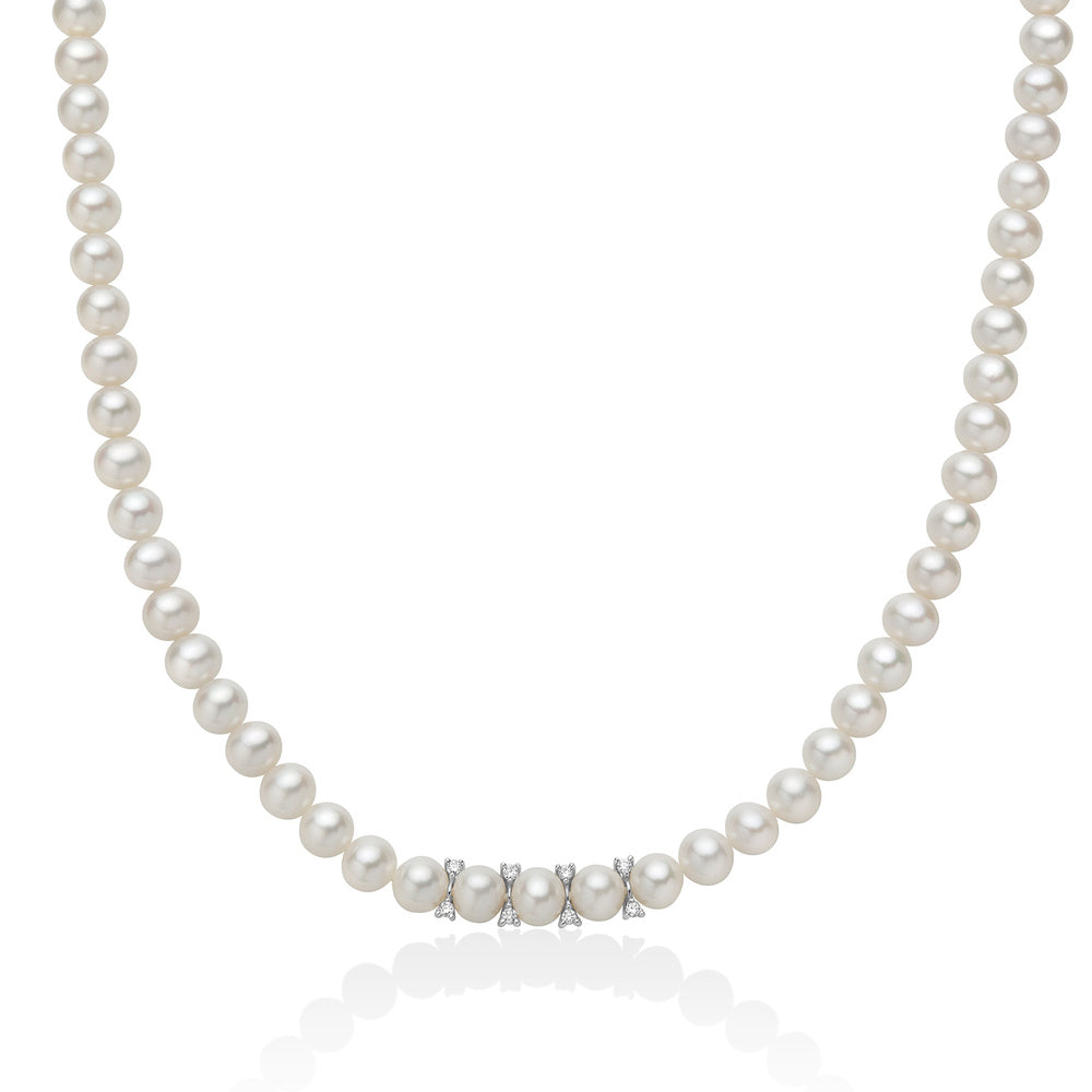 Collana MILUNA Perle e Oro e Brillanti