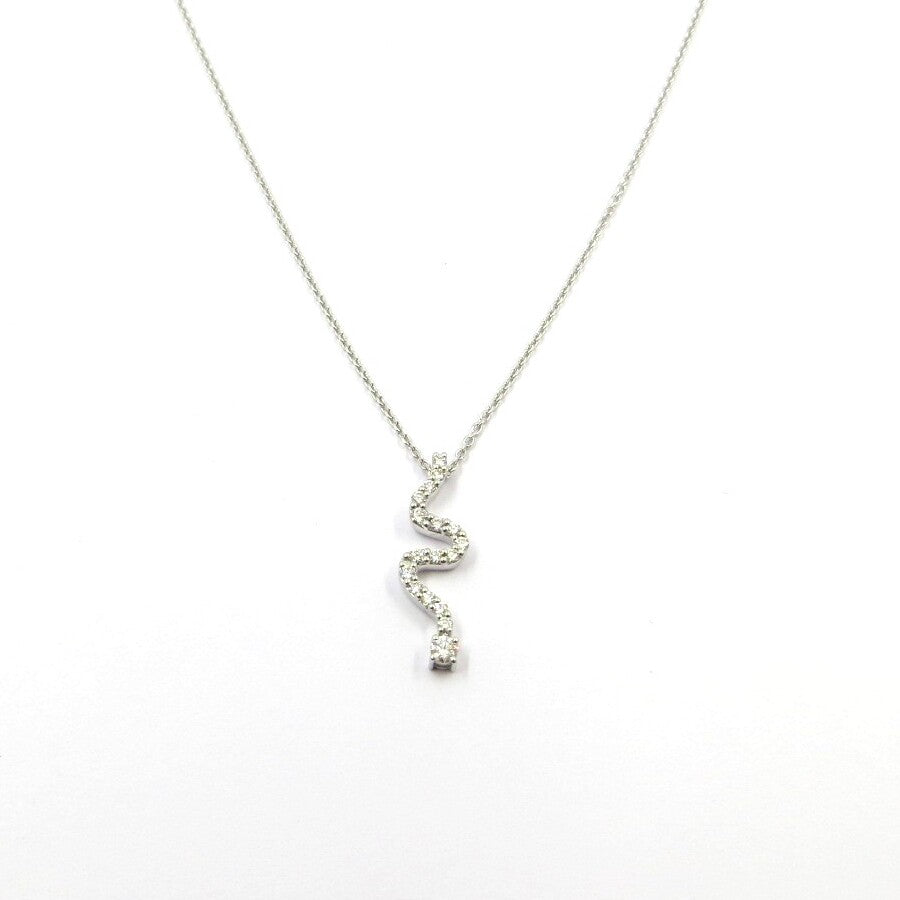 Collana GIORGIO VISCONTI Pendente Snake in Oro Bianco e Diamanti