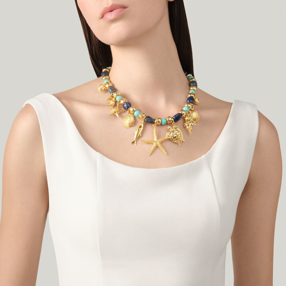 Collana Giovanni Raspini Grand Bleu Lapislazzuli e Aulite