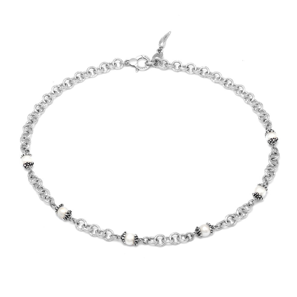 Collana Giovanni Raspini Mini Drops Argento e Perle