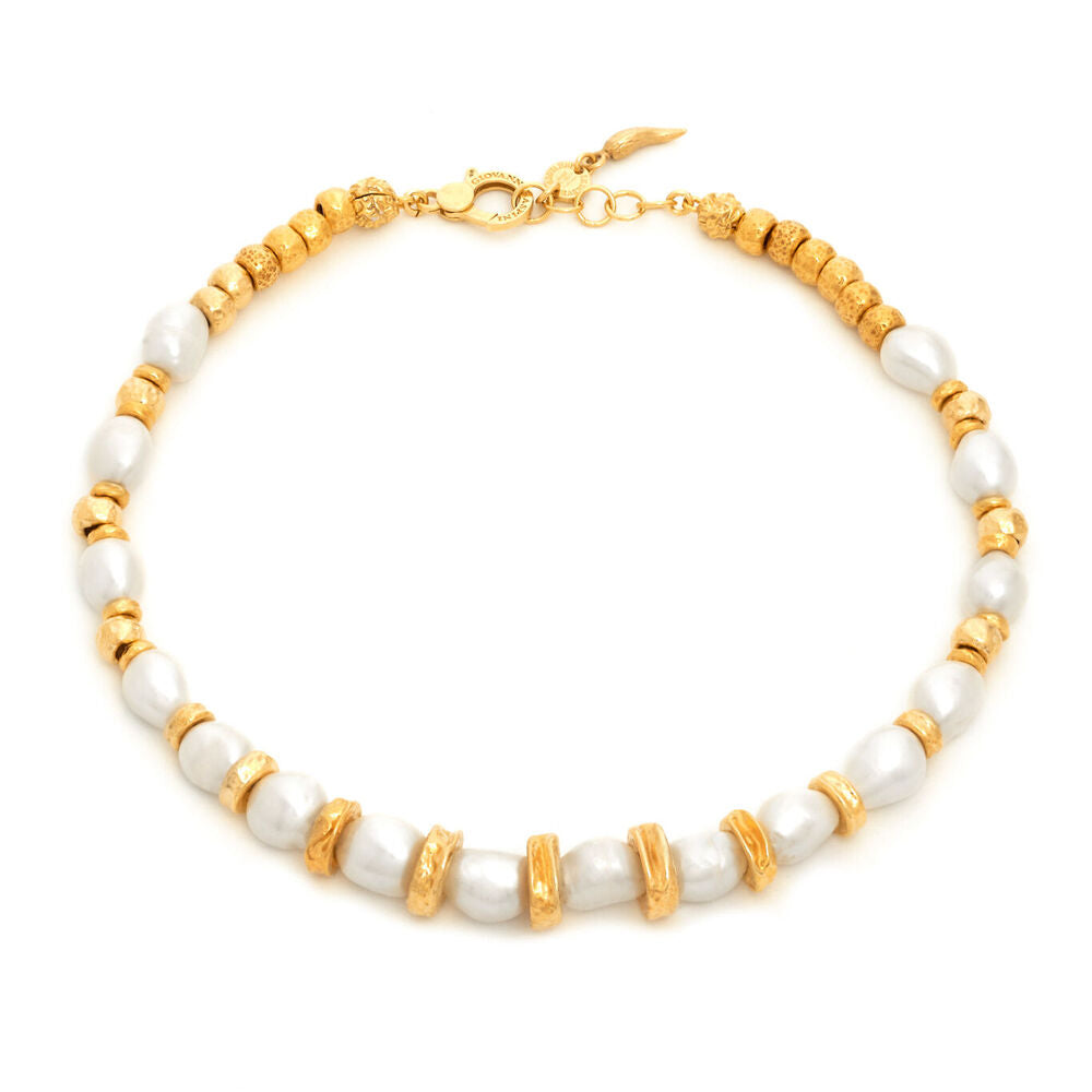 Collana Giovanni Raspini Riviera Grande Argento dorato e Perle