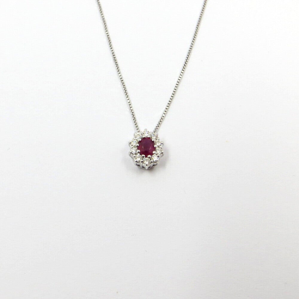 Collana con pendente DAVITE&DELUCCHI Oro Diamanti e Rubino
